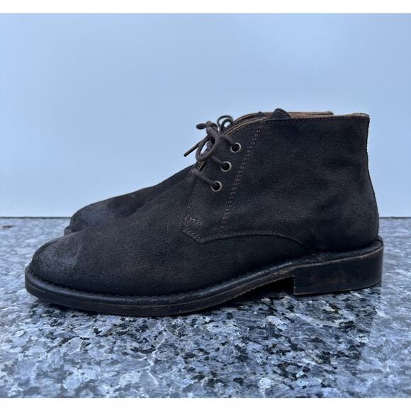 John Varvatos Y945 Men’s Size Size 8.5 Chukka Dark Brown Suede Boots main image 10